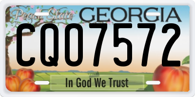GA license plate CQO7572