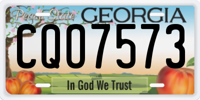 GA license plate CQO7573
