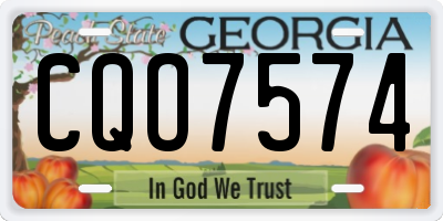 GA license plate CQO7574