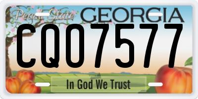 GA license plate CQO7577