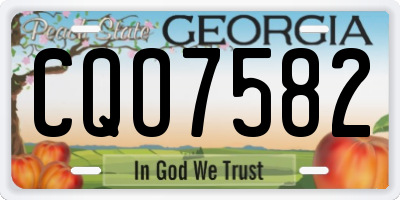 GA license plate CQO7582
