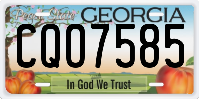GA license plate CQO7585