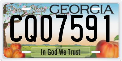 GA license plate CQO7591