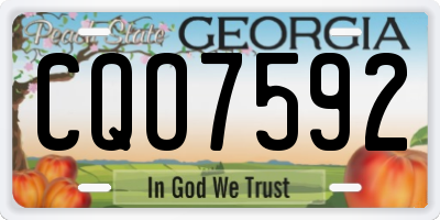 GA license plate CQO7592