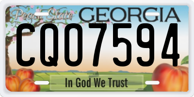 GA license plate CQO7594