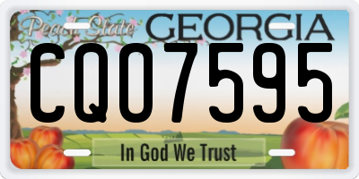 GA license plate CQO7595