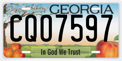 GA license plate CQO7597