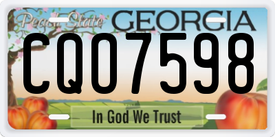 GA license plate CQO7598