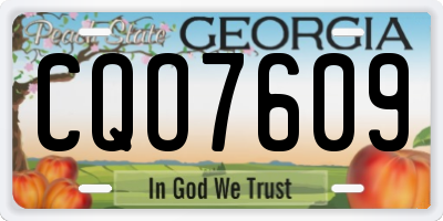 GA license plate CQO7609