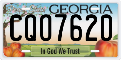 GA license plate CQO7620