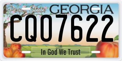 GA license plate CQO7622