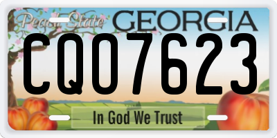 GA license plate CQO7623