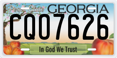 GA license plate CQO7626