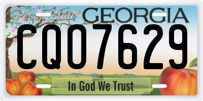 GA license plate CQO7629