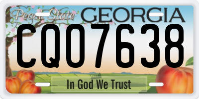 GA license plate CQO7638