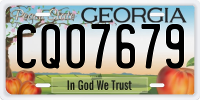GA license plate CQO7679
