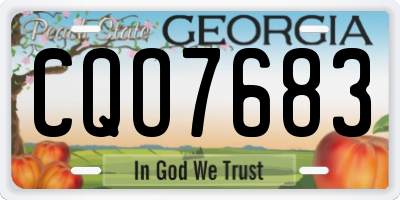 GA license plate CQO7683