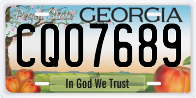 GA license plate CQO7689