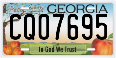 GA license plate CQO7695