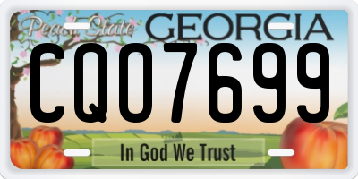 GA license plate CQO7699