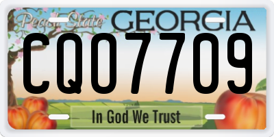 GA license plate CQO7709