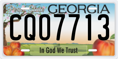 GA license plate CQO7713