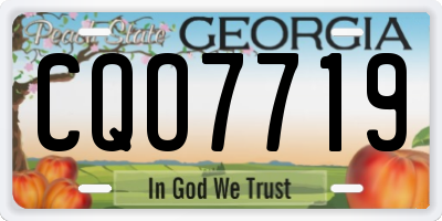 GA license plate CQO7719