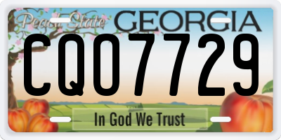 GA license plate CQO7729