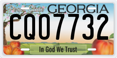 GA license plate CQO7732