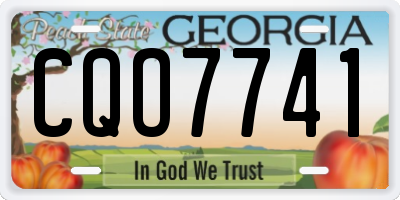 GA license plate CQO7741