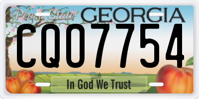 GA license plate CQO7754