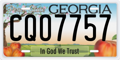 GA license plate CQO7757