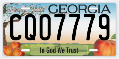 GA license plate CQO7779