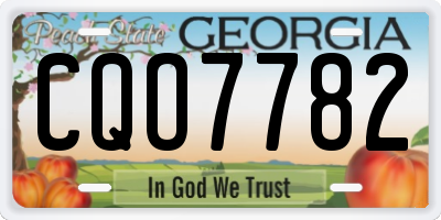 GA license plate CQO7782