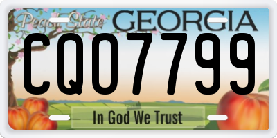 GA license plate CQO7799