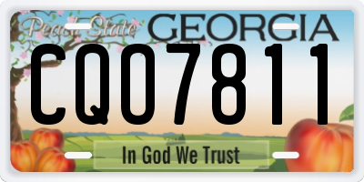 GA license plate CQO7811