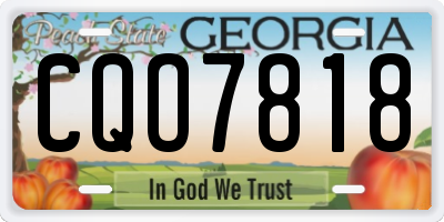 GA license plate CQO7818