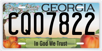GA license plate CQO7822
