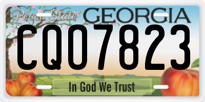 GA license plate CQO7823