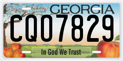 GA license plate CQO7829