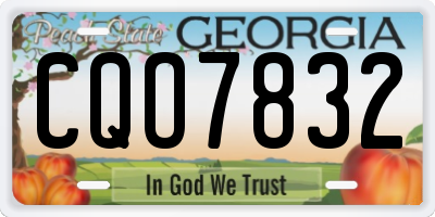 GA license plate CQO7832