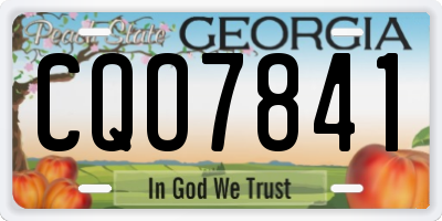 GA license plate CQO7841