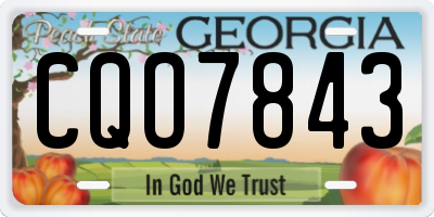 GA license plate CQO7843