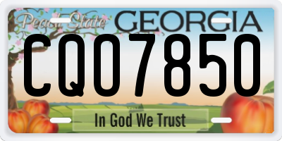GA license plate CQO7850