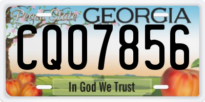 GA license plate CQO7856