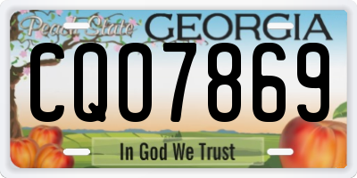 GA license plate CQO7869