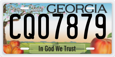 GA license plate CQO7879