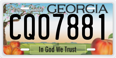 GA license plate CQO7881