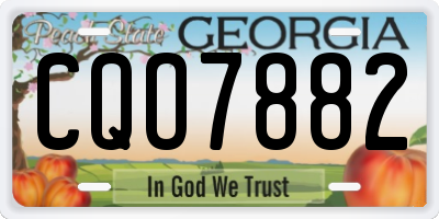 GA license plate CQO7882