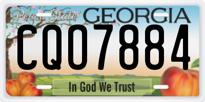GA license plate CQO7884